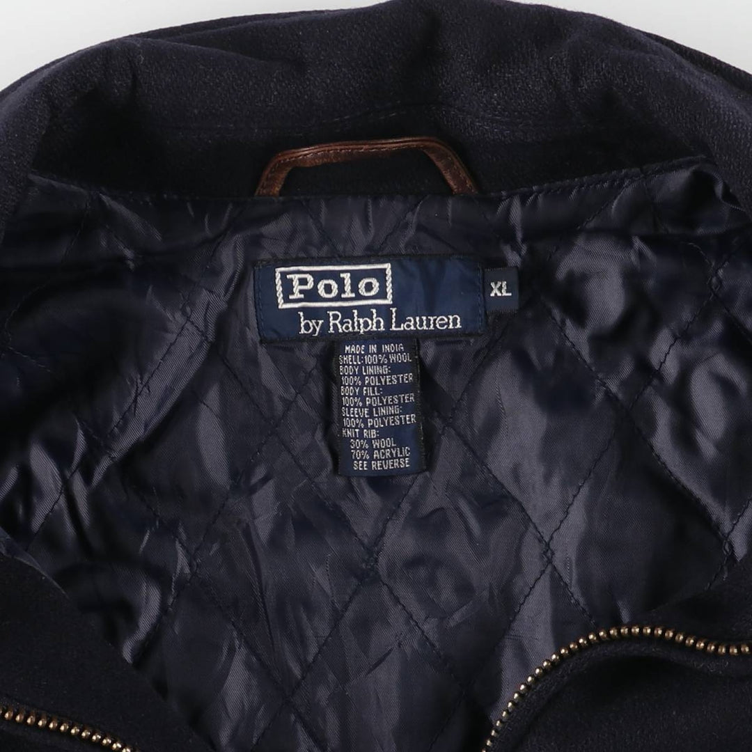 Ralph Lauren POLO by Ralph Lauren padded wool sports jacket, men's size XL wool navy blue type Vintage Second Hand