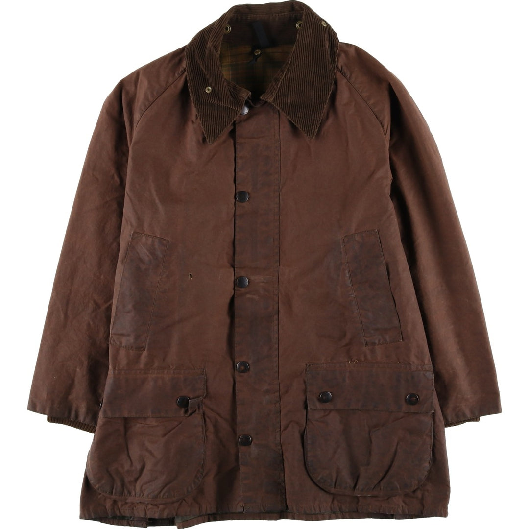 1990'S Barbour Bedale (formerly 3 Warrant) waxed cotton oiled jacket, made in England, C40, men's size M cotton brown type Vintage Second Hand