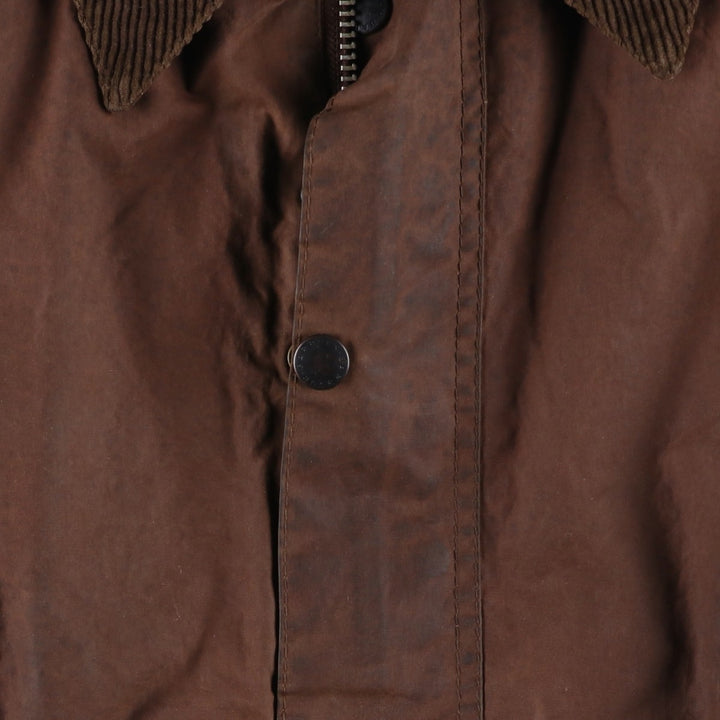1990'S Barbour Bedale (formerly 3 Warrant) waxed cotton oiled jacket, made in England, C40, men's size M cotton brown type Vintage Second Hand