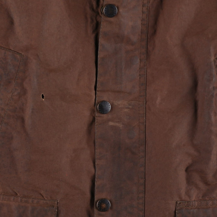 1990'S Barbour Bedale (formerly 3 Warrant) waxed cotton oiled jacket, made in England, C40, men's size M cotton brown type Vintage Second Hand