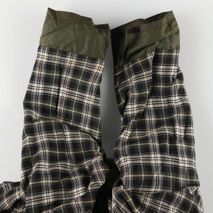 Vintage 80s-90'S Barbour 3 Warrant Waxed Cotton Hooded Jacket, Men's Size L, Striped cotton Khaki type Vintage Second Hand