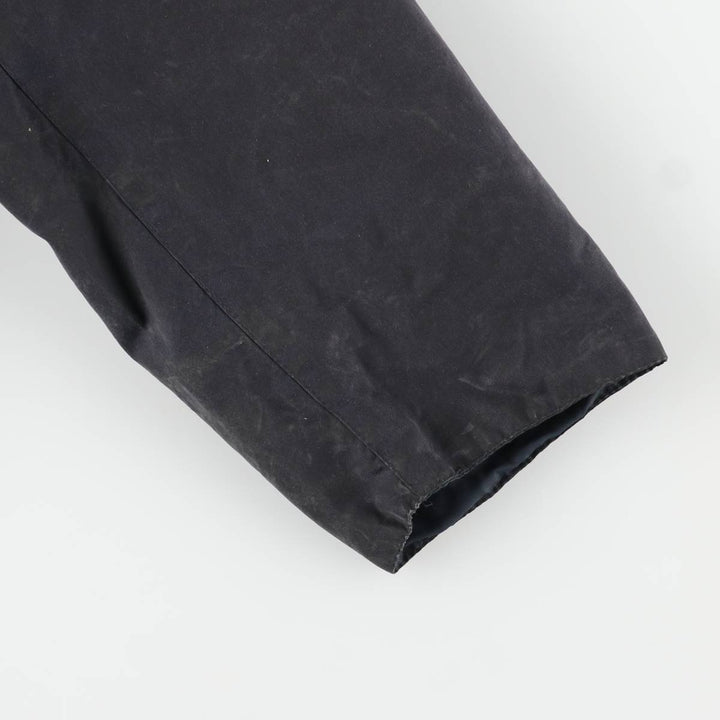 Vintage 1980s-1990'S Barbour Three Warrant Waxed Cotton Oiled Border Jacket, Made in England, Men's Size XL cotton navy blue type Vintage Second Hand