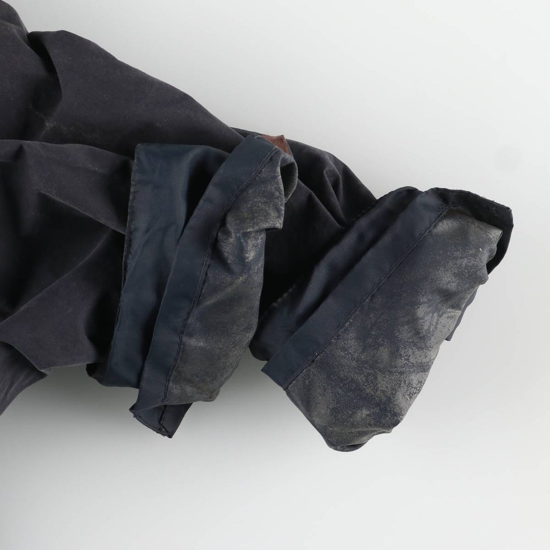 Vintage 1980s-1990'S Barbour Three Warrant Waxed Cotton Oiled Border Jacket, Made in England, Men's Size XL cotton navy blue type Vintage Second Hand