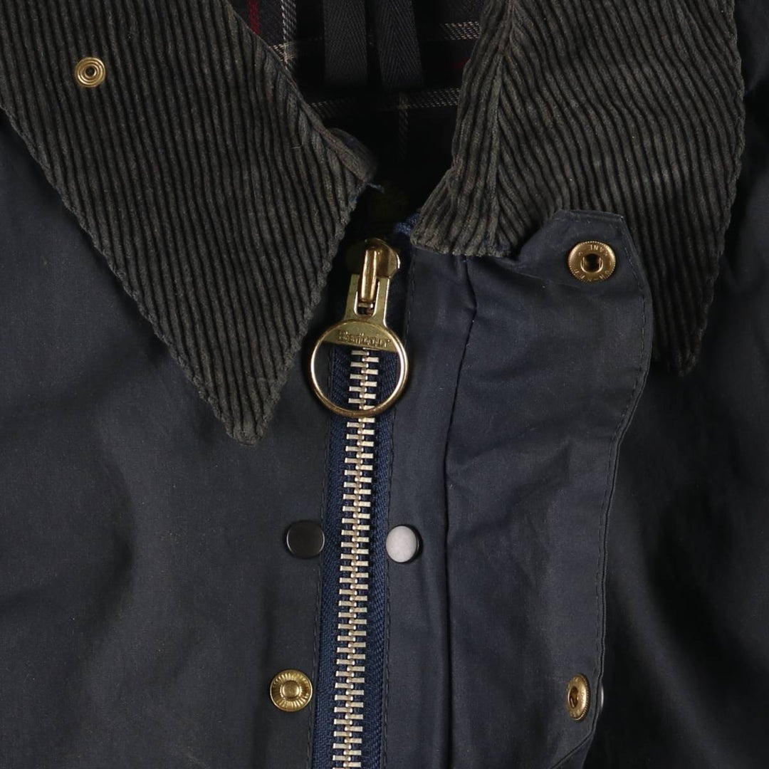 Vintage 1980s-1990'S Barbour Bedale 3 Warrant Waxed Cotton Oiled Jacket, Made in England, Men's XL cotton black type Vintage Second Hand