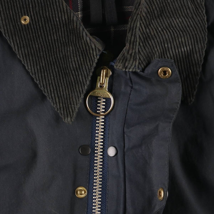 Vintage 1980s-1990'S Barbour Bedale 3 Warrant Waxed Cotton Oiled Jacket, Made in England, Men's XL cotton black type Vintage Second Hand