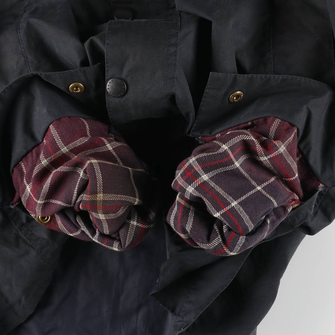 Vintage 1980s-1990'S Barbour Bedale 3 Warrant Waxed Cotton Oiled Jacket, Made in England, Men's XL cotton black type Vintage Second Hand