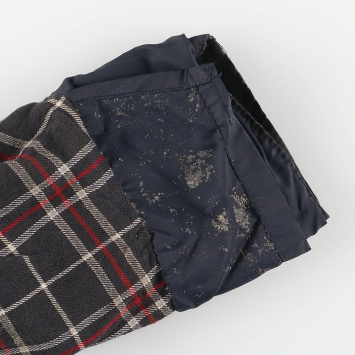 Vintage 1980s-1990'S Barbour Beaufort 3 Warrant Waxed Cotton Oiled Jacket, Made in England, Men's Size Medium cotton navy blue type Vintage Second Hand