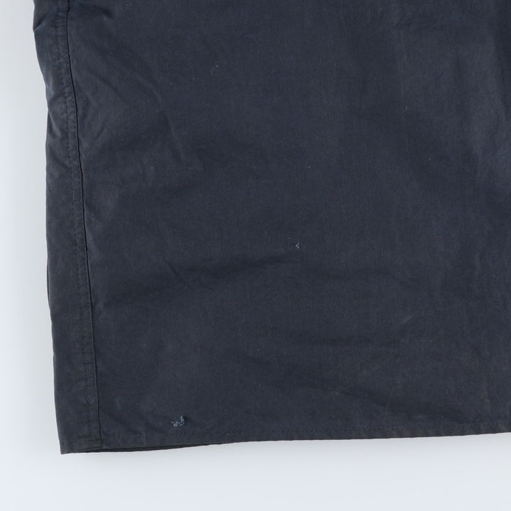 1990'S Barbour BORDER (formerly 3 Warrant) waxed cotton oiled jacket, Made in England, C42, Men's L cotton navy blue type Vintage Second Hand