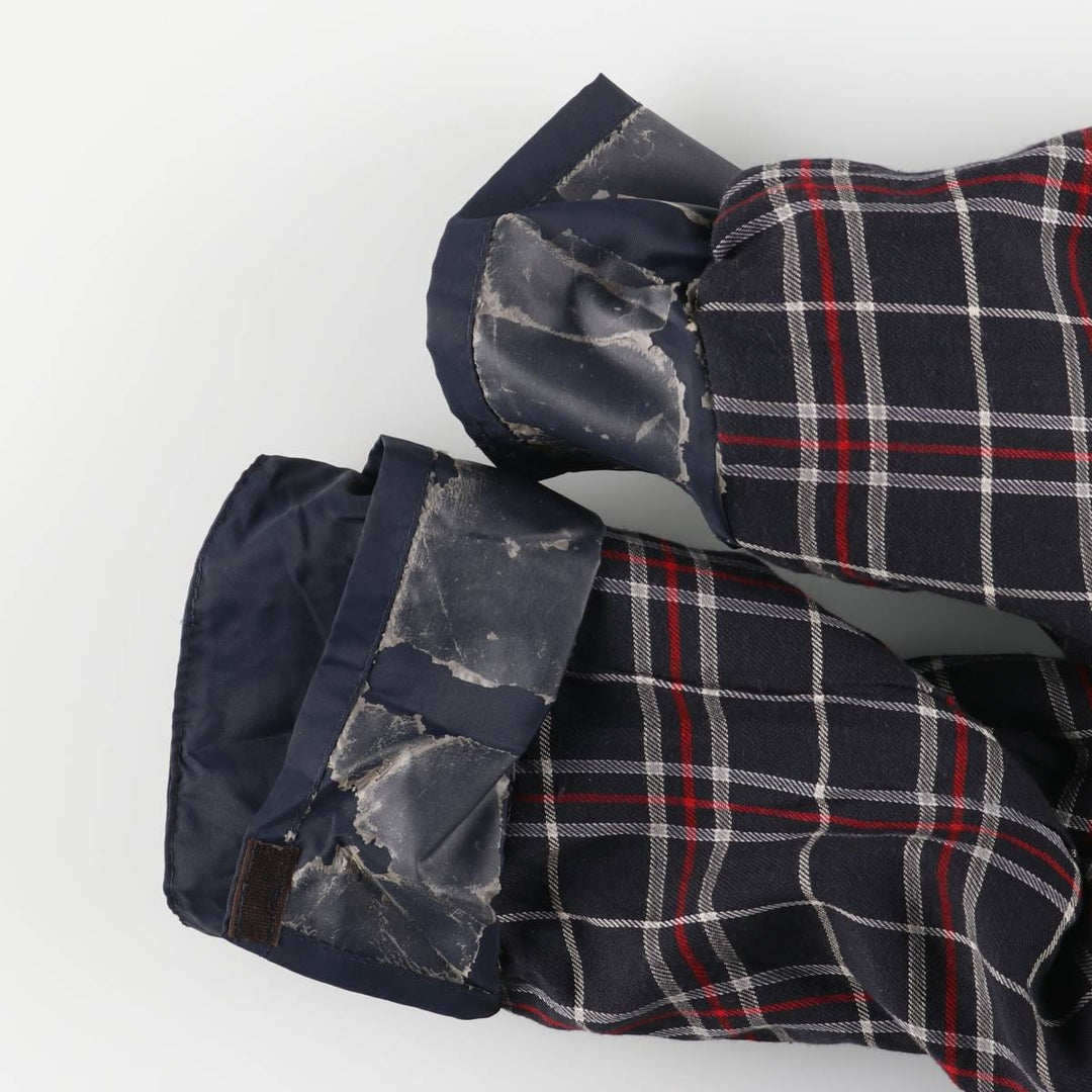 Vintage 80s-90'S Barbour BORDER (old 3-warrant) waxed cotton oiled jacket, made in England, men's size L cotton navy blue type Vintage Second Hand