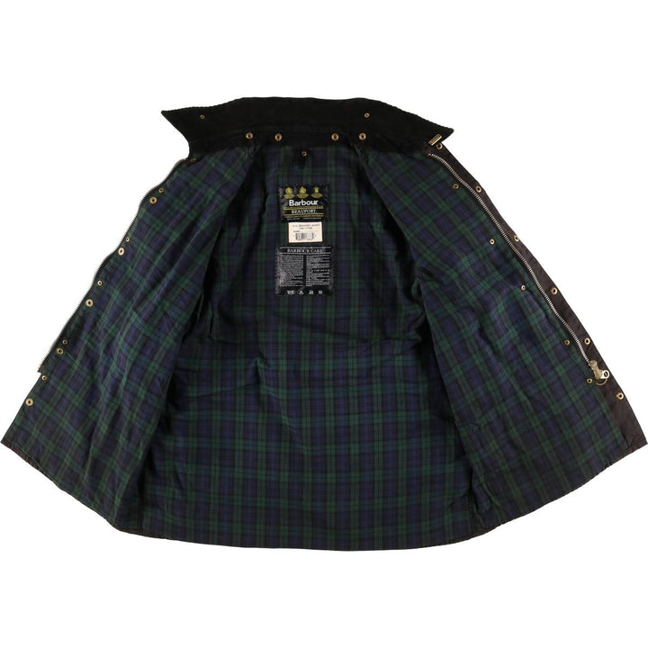Vintage 1980s-1990'S Barbour Beaufort 3 Warrant Waxed Cotton Oiled Jacket, Made in England, Men's XL cotton black type Vintage Second Hand