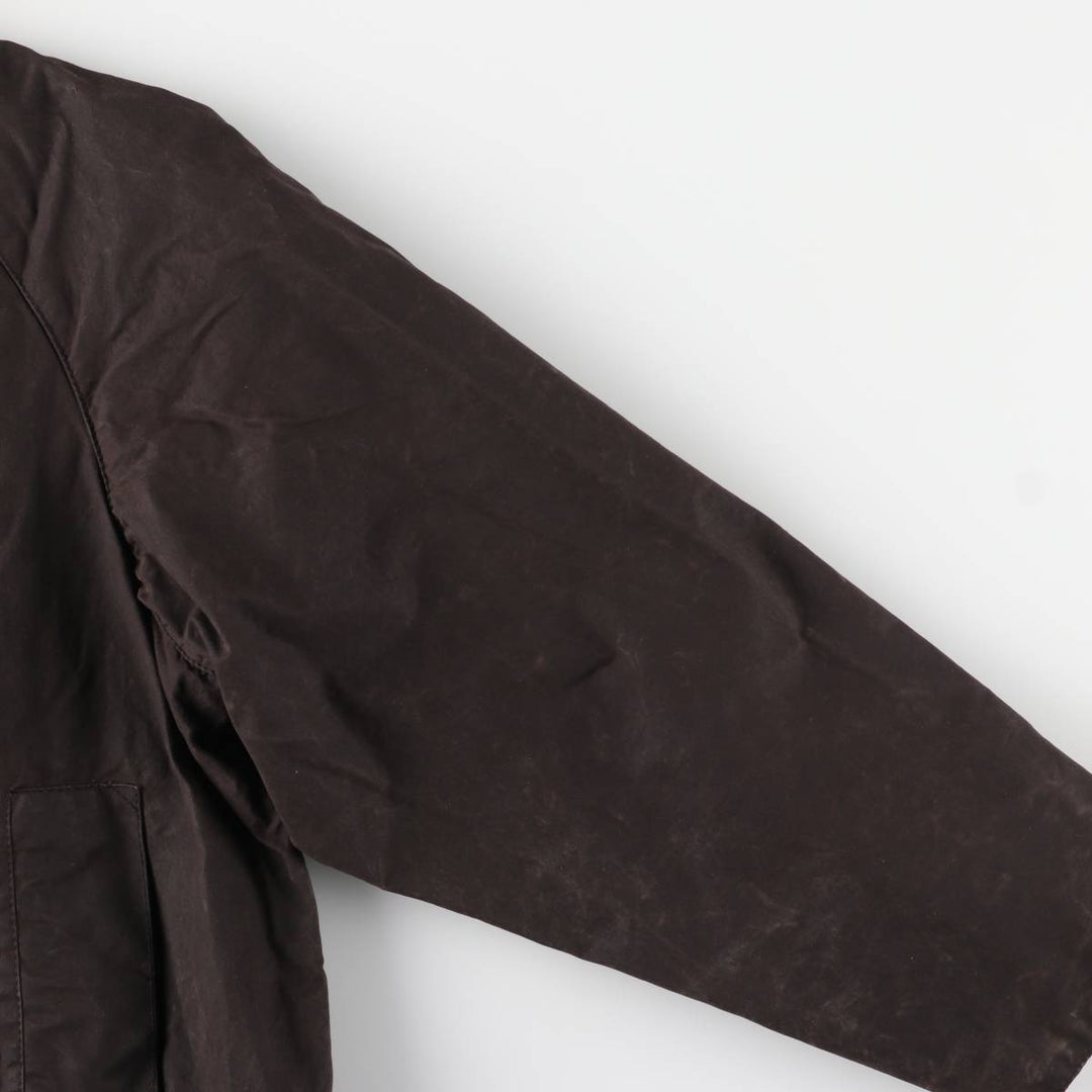 Vintage 1980s-1990'S Barbour Beaufort 3 Warrant Waxed Cotton Oiled Jacket, Made in England, Men's XL cotton black type Vintage Second Hand