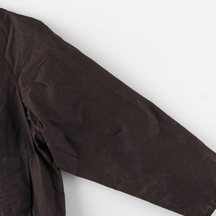 Vintage 1980s-1990'S Barbour Beaufort 3 Warrant Waxed Cotton Oiled Jacket, Made in England, Men's XL cotton black type Vintage Second Hand