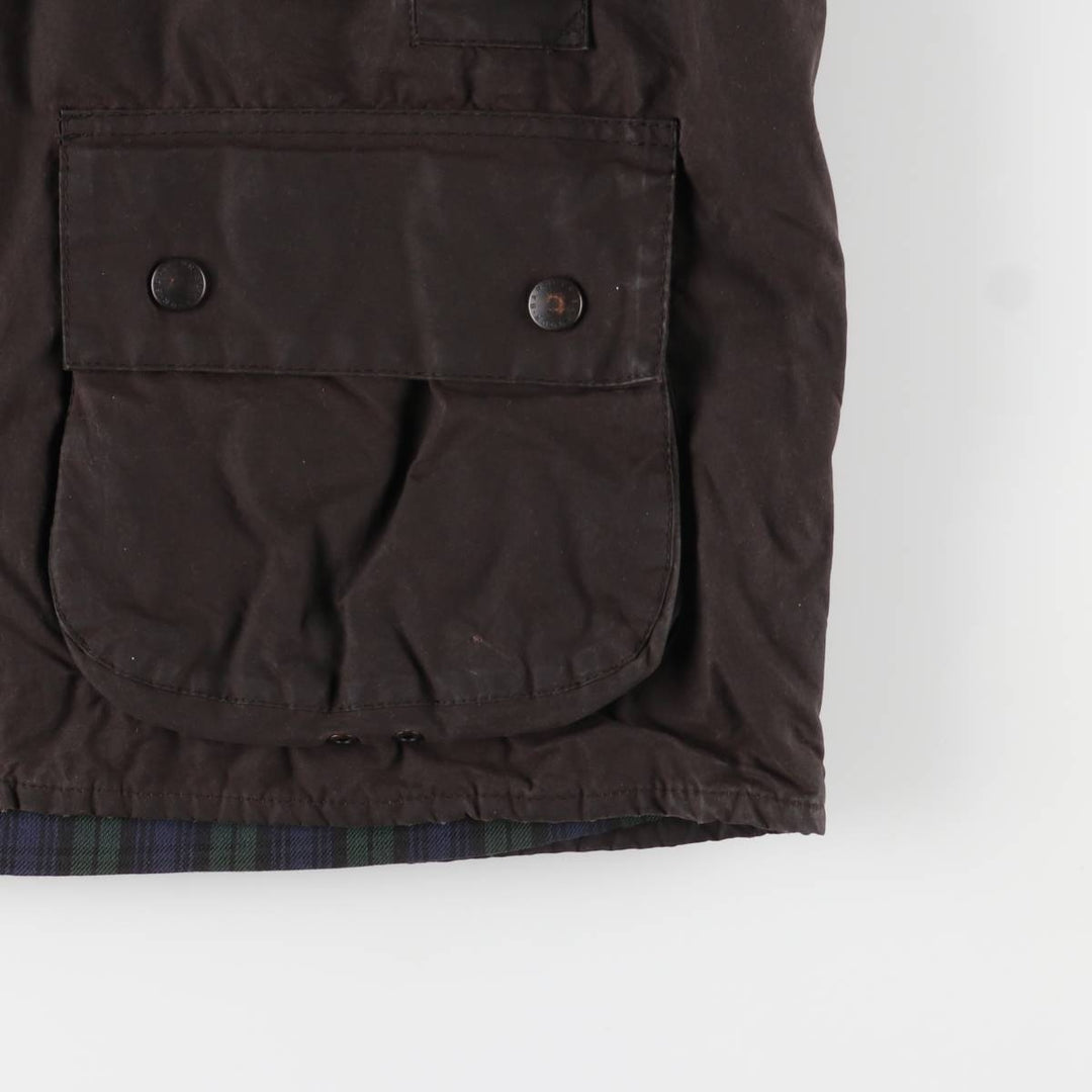 Vintage 1980s-1990'S Barbour Beaufort 3 Warrant Waxed Cotton Oiled Jacket, Made in England, Men's XL cotton black type Vintage Second Hand