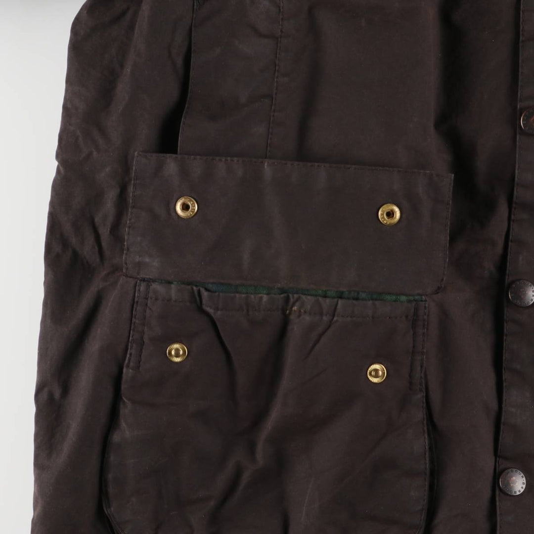 Vintage 1980s-1990'S Barbour Beaufort 3 Warrant Waxed Cotton Oiled Jacket, Made in England, Men's XL cotton black type Vintage Second Hand