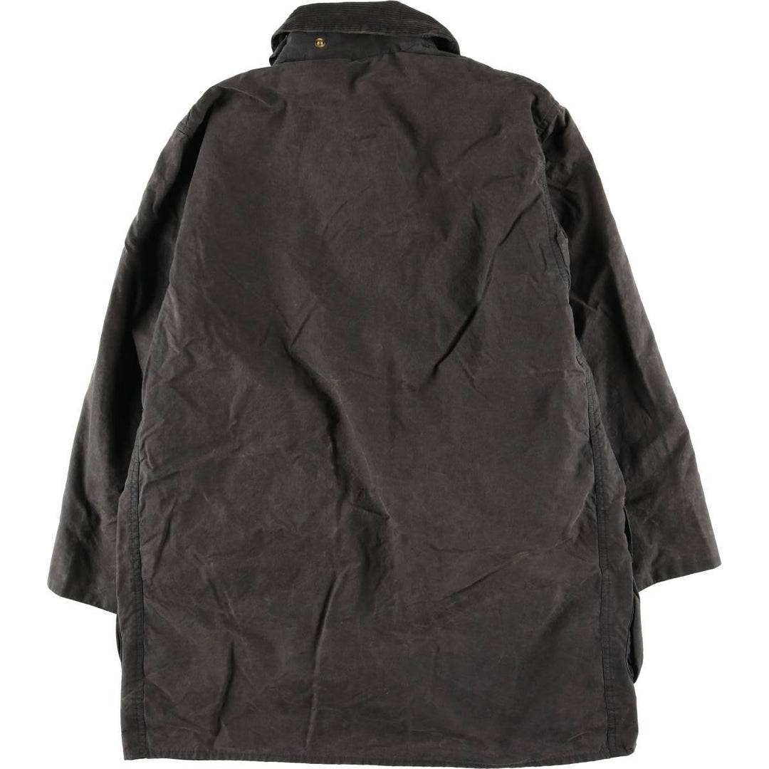 Vintage 80s-90'S Barbour BORDER (old 3-warrant) waxed cotton oiled jacket, made in the UK, size M. cotton Khaki type Vintage Second Hand