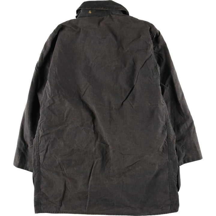 Vintage 80s-90'S Barbour BORDER (old 3-warrant) waxed cotton oiled jacket, made in the UK, size M. cotton Khaki type Vintage Second Hand
