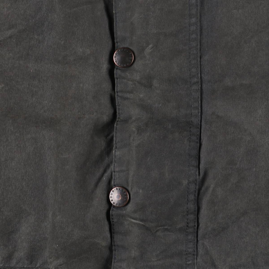 Vintage 80s-90'S Barbour BORDER (old 3-warrant) waxed cotton oiled jacket, made in the UK, size M. cotton Khaki type Vintage Second Hand