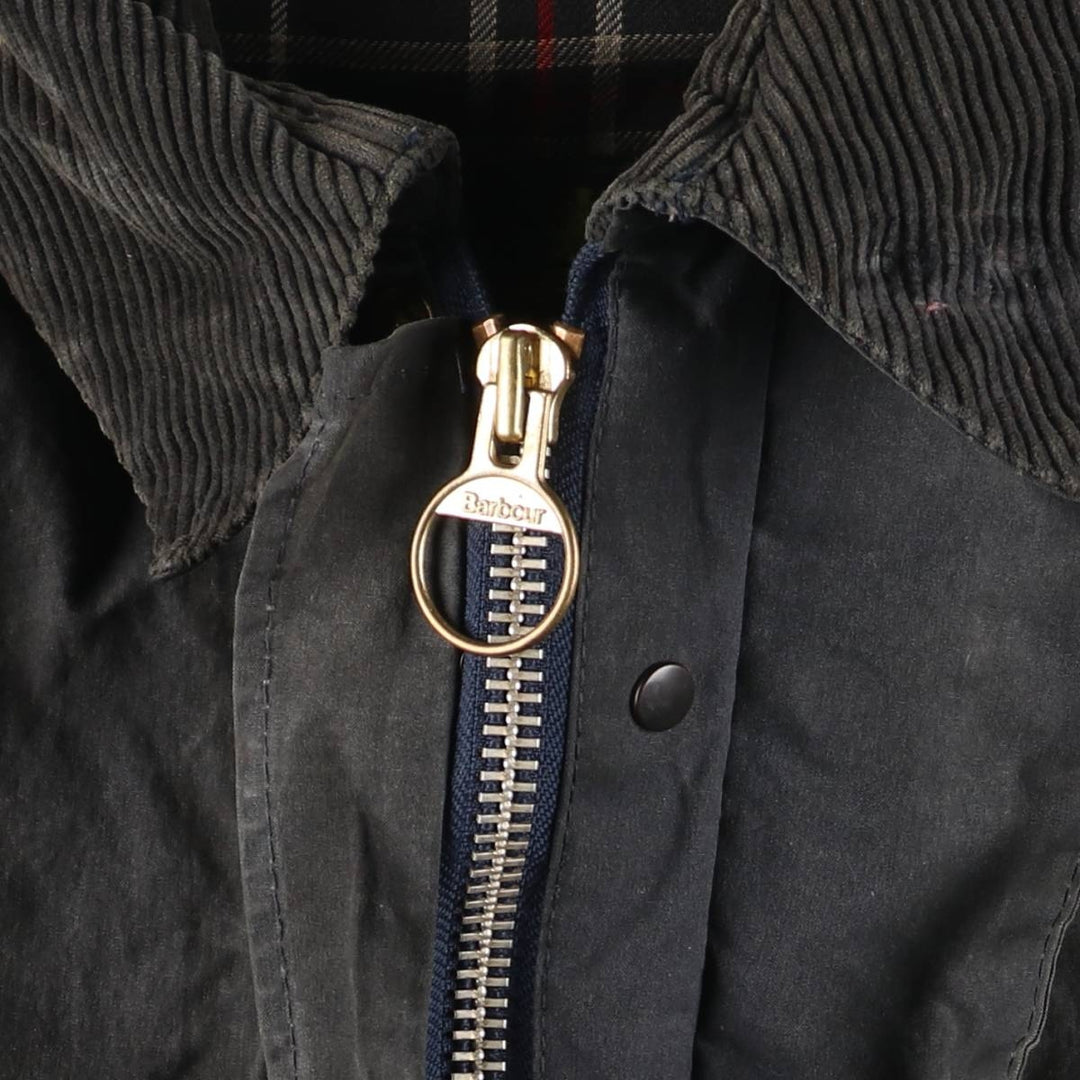 Vintage 80s-90'S Barbour BORDER (old 3-warrant) waxed cotton oiled jacket, made in the UK, size M. cotton Khaki type Vintage Second Hand