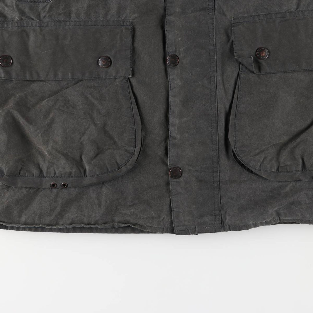 Vintage 80s-90'S Barbour BORDER (old 3-warrant) waxed cotton oiled jacket, made in the UK, size M. cotton Khaki type Vintage Second Hand