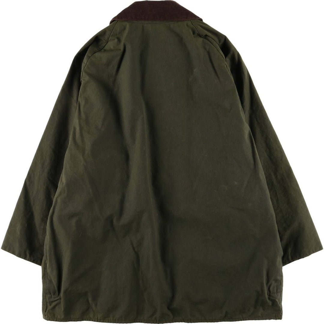 Vintage 1980s-1990'S Barbour Beaufort 3 Warrant Waxed Cotton Oiled Jacket, Made in England, Men's Size L cotton Khaki type Vintage Second Hand