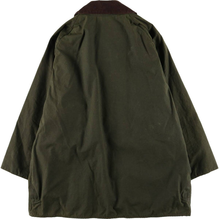 Vintage 1980s-1990'S Barbour Beaufort 3 Warrant Waxed Cotton Oiled Jacket, Made in England, Men's Size L cotton Khaki type Vintage Second Hand
