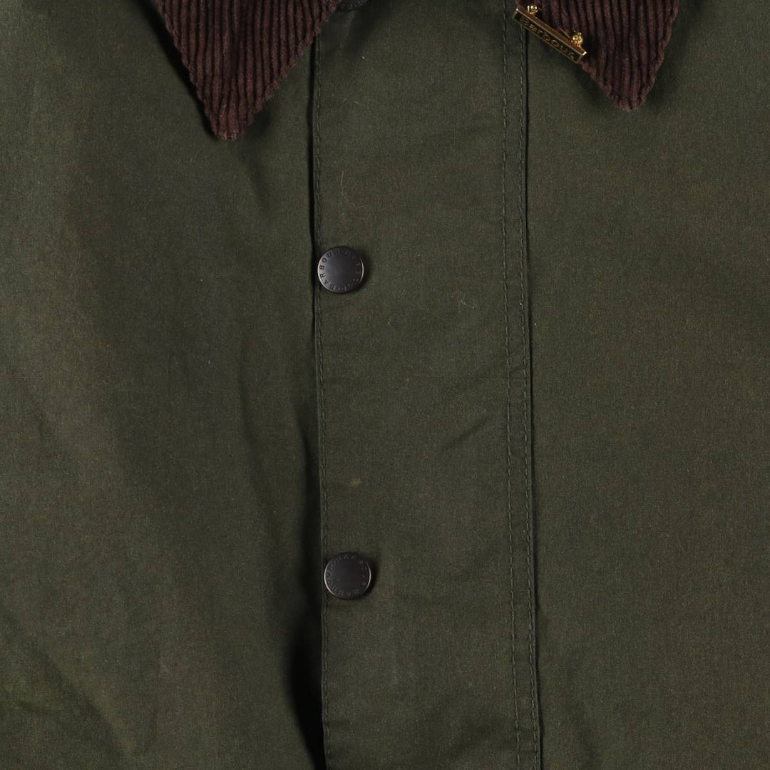 Vintage 1980s-1990'S Barbour Beaufort 3 Warrant Waxed Cotton Oiled Jacket, Made in England, Men's Size L cotton Khaki type Vintage Second Hand