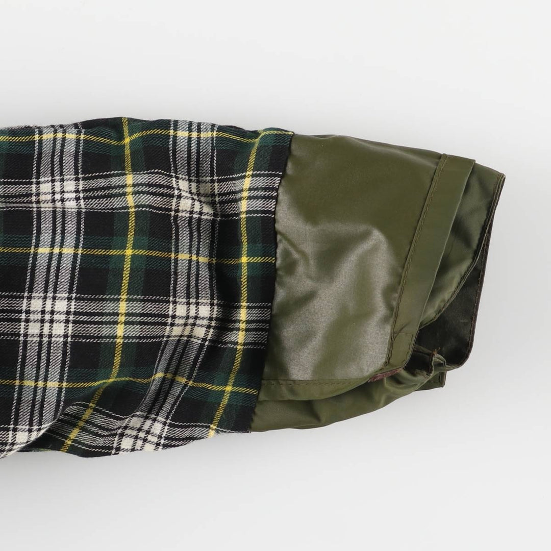 Vintage 1980s-1990'S Barbour Beaufort 3 Warrant Waxed Cotton Oiled Jacket, Made in England, Men's Size L cotton Khaki type Vintage Second Hand