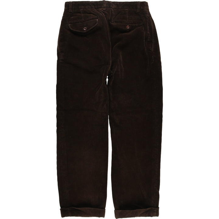Ralph Lauren POLO by Ralph Lauren Two-pleat Corduroy Pants for Men, W31 equivalent cotton brown type Vintage Second Hand