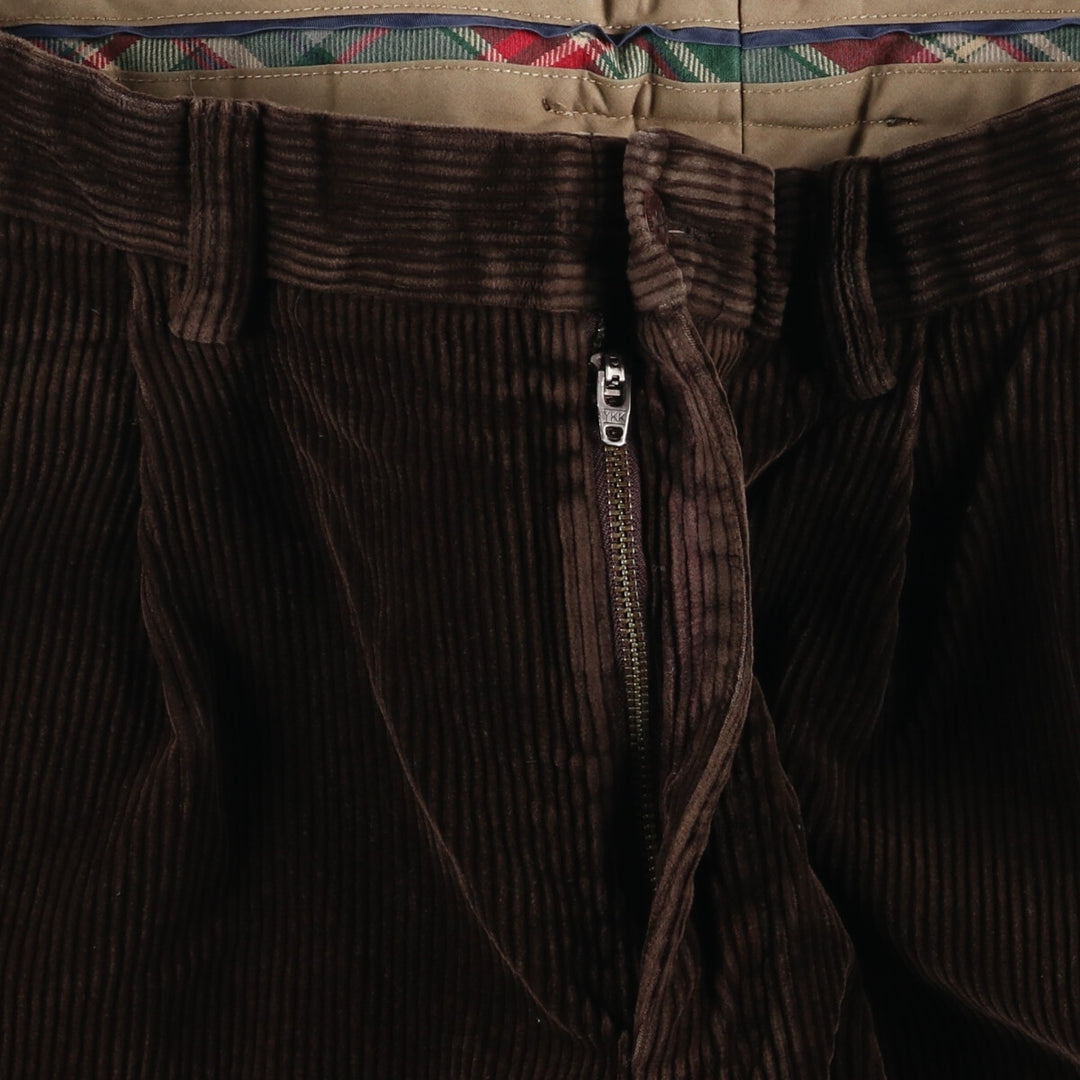Ralph Lauren POLO by Ralph Lauren Two-pleat Corduroy Pants for Men, W31 equivalent cotton brown type Vintage Second Hand
