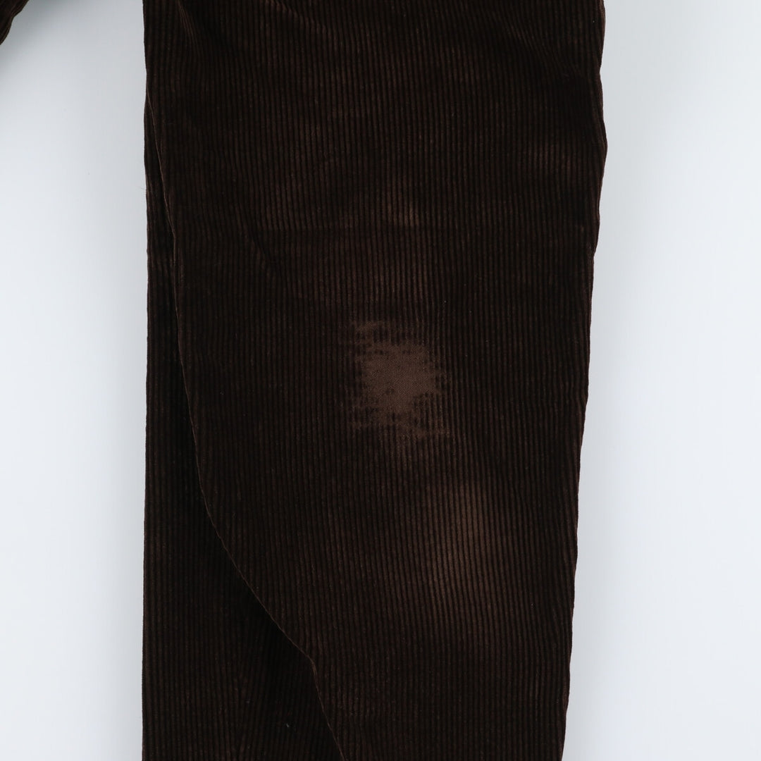 Ralph Lauren POLO by Ralph Lauren Two-pleat Corduroy Pants for Men, W31 equivalent cotton brown type Vintage Second Hand