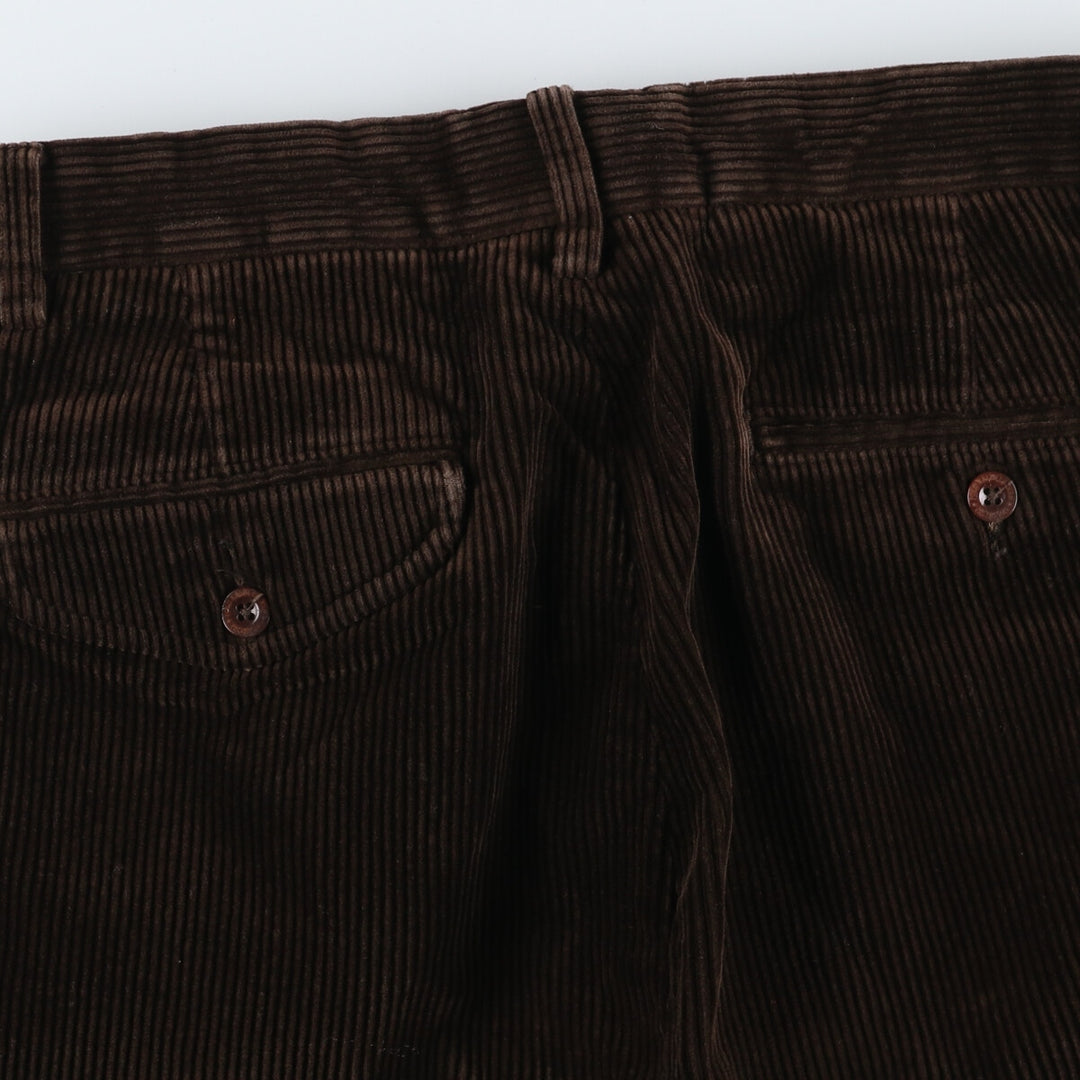 Ralph Lauren POLO by Ralph Lauren Two-pleat Corduroy Pants for Men, W31 equivalent cotton brown type Vintage Second Hand