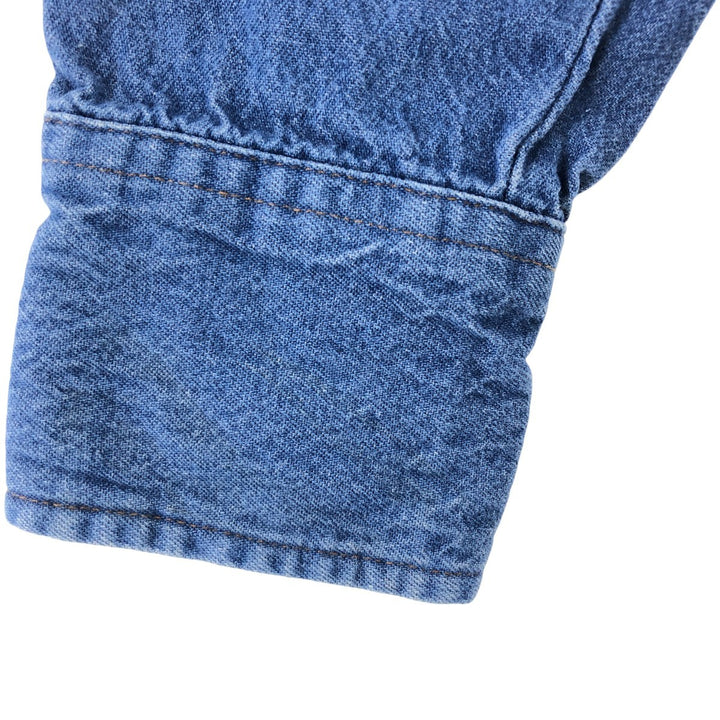 Wrangler Long Sleeve Denim Western Shirt, Men's XL unclear blue type Vintage Second Hand