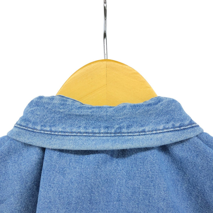 Vintage 90'S Wrangler Long Sleeve Denim Western Shirt, Men's Size XL cotton blue type Vintage Second Hand