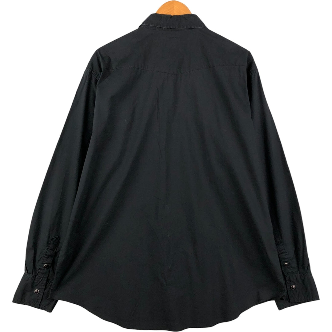 GAP Men's Long Sleeve Western Shirt, Size XL cotton black type Vintage Second Hand
