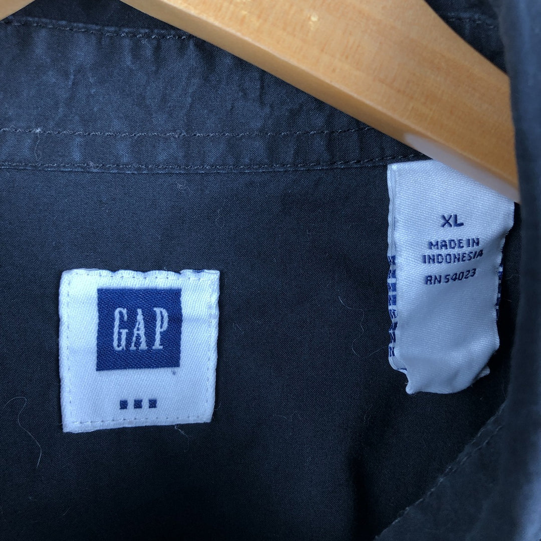 GAP Men's Long Sleeve Western Shirt, Size XL cotton black type Vintage Second Hand