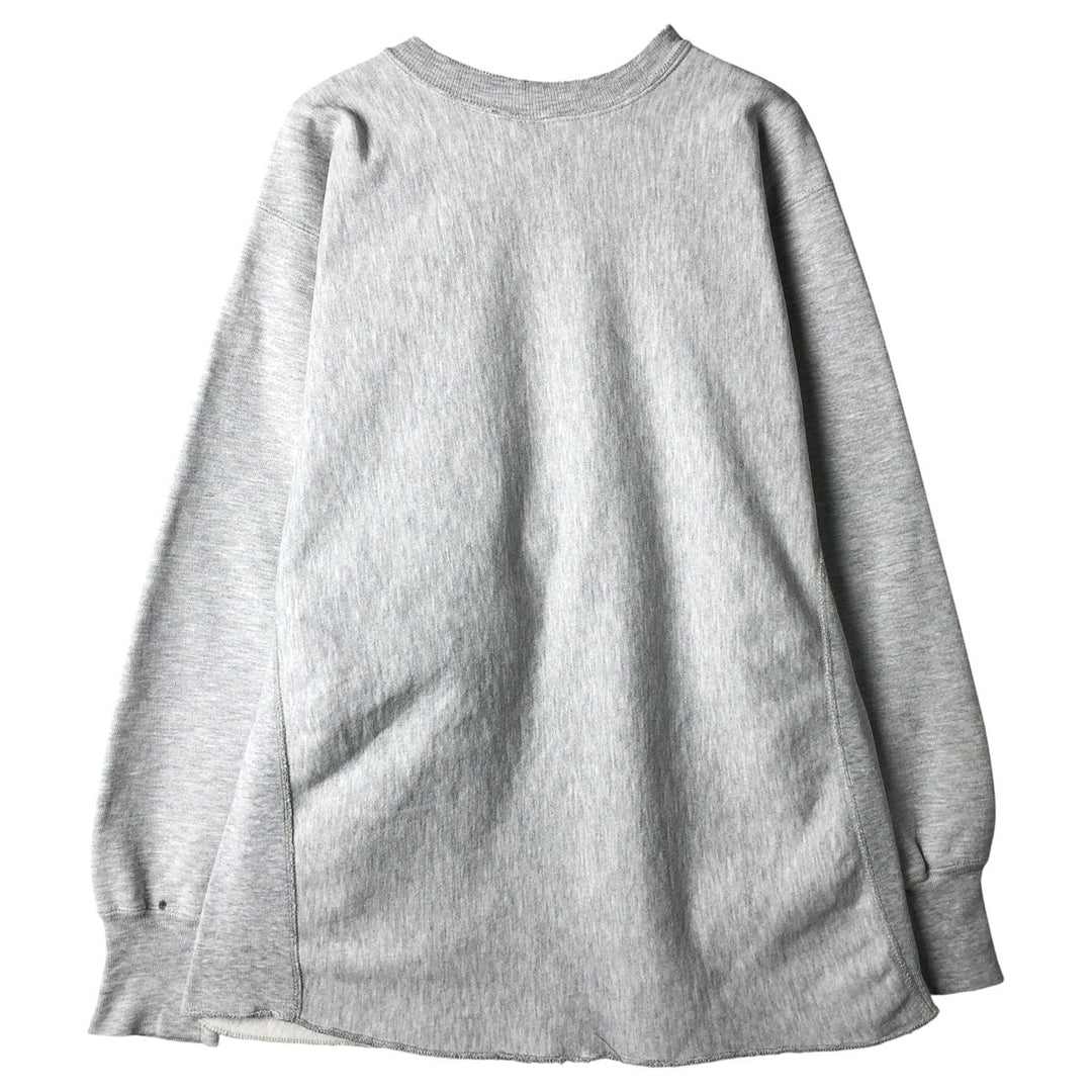 90'S Champion Reverse Weave University of Wisconsin College Sweatshirt with Embroidered Tag, Made in USA cotton gray type Vintage Second Hand