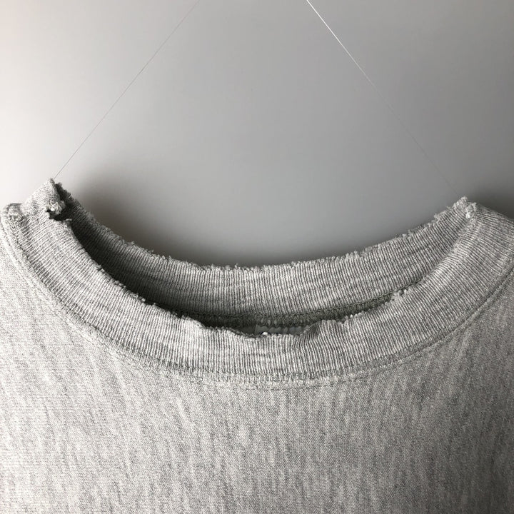 90'S Champion Reverse Weave University of Wisconsin College Sweatshirt with Embroidered Tag, Made in USA cotton gray type Vintage Second Hand