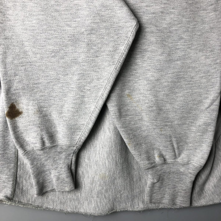 90'S Champion Reverse Weave University of Wisconsin College Sweatshirt with Embroidered Tag, Made in USA cotton gray type Vintage Second Hand