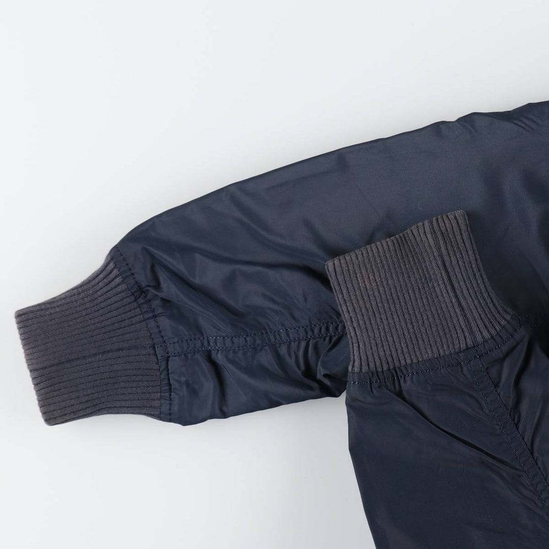 Civilian Alpha MA-1 Type Military Flight Jacket Men's M Size Nylon navy blue type Vintage Second Hand