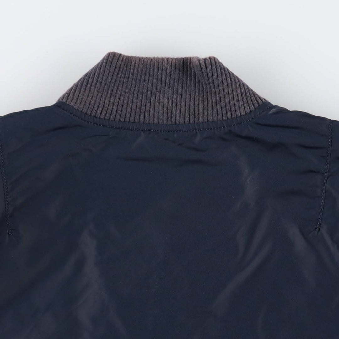 Civilian Alpha MA-1 Type Military Flight Jacket Men's M Size Nylon navy blue type Vintage Second Hand