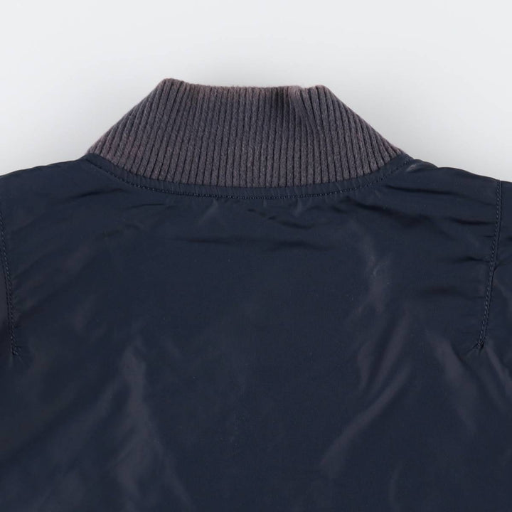 Civilian Alpha MA-1 Type Military Flight Jacket Men's M Size Nylon navy blue type Vintage Second Hand