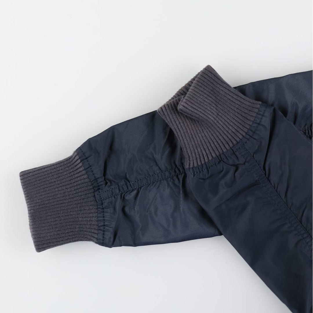 Civilian Alpha MA-1 Type Military Flight Jacket Men's M Size Nylon navy blue type Vintage Second Hand