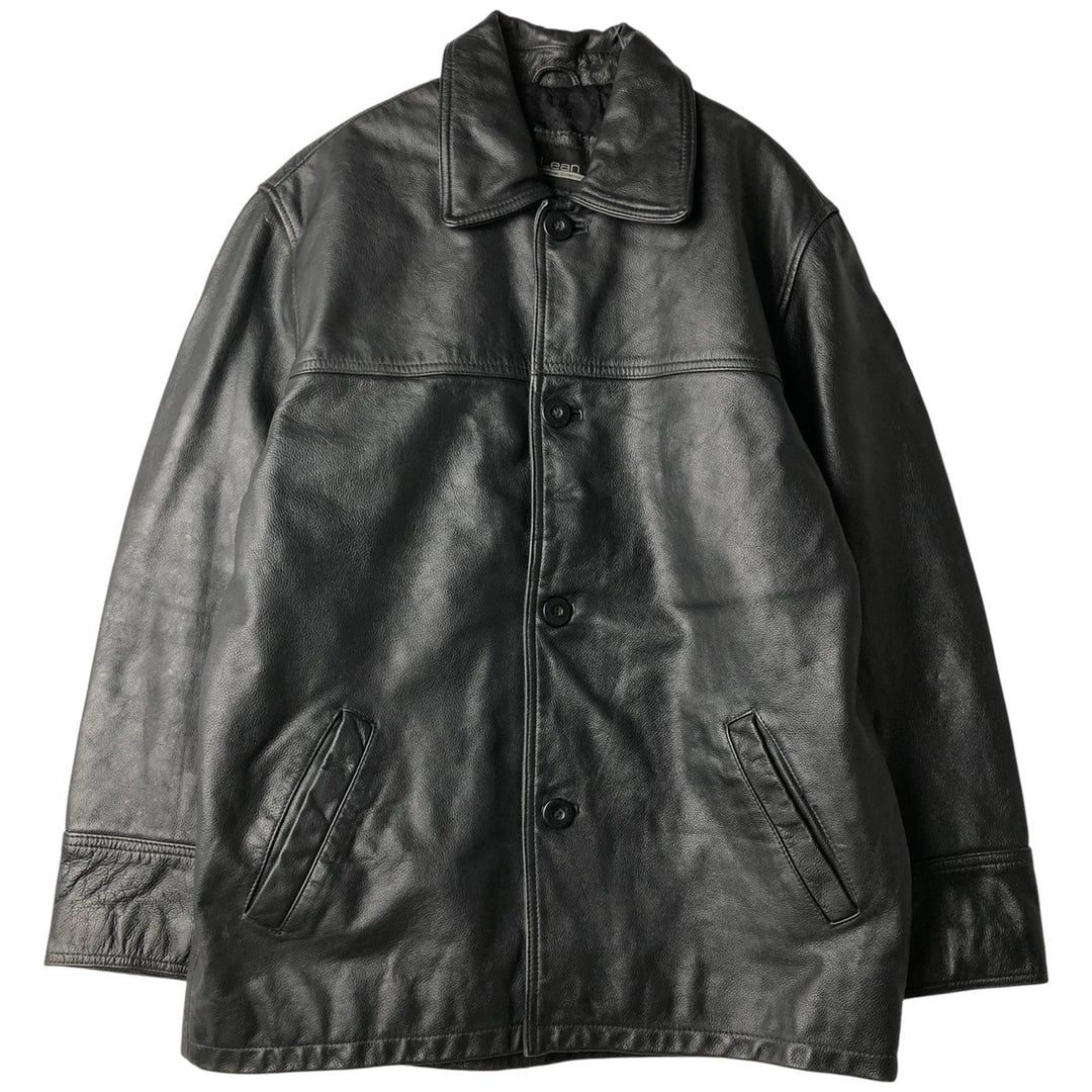 MacLean Leather Car Coat, Men's Size M Genuine Leather Cowhide black type Vintage Second Hand