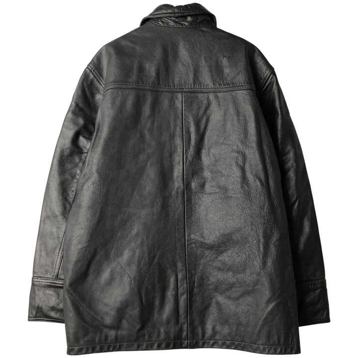 MacLean Leather Car Coat, Men's Size M Genuine Leather Cowhide black type Vintage Second Hand