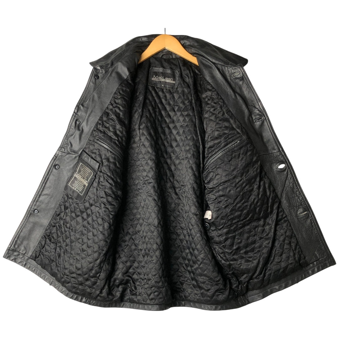 MacLean Leather Car Coat, Men's Size M Genuine Leather Cowhide black type Vintage Second Hand