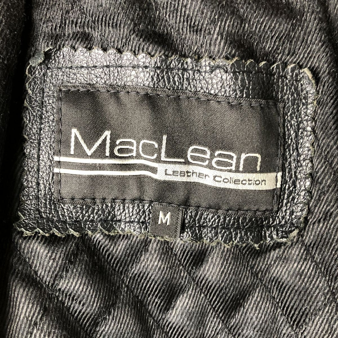 MacLean Leather Car Coat, Men's Size M Genuine Leather Cowhide black type Vintage Second Hand