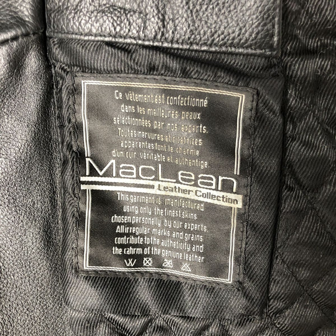 MacLean Leather Car Coat, Men's Size M Genuine Leather Cowhide black type Vintage Second Hand