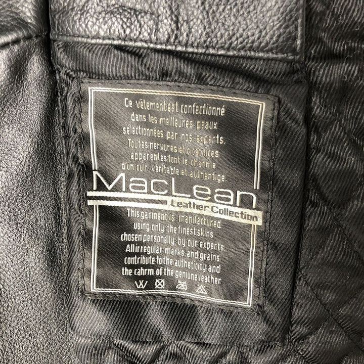 MacLean Leather Car Coat, Men's Size M Genuine Leather Cowhide black type Vintage Second Hand