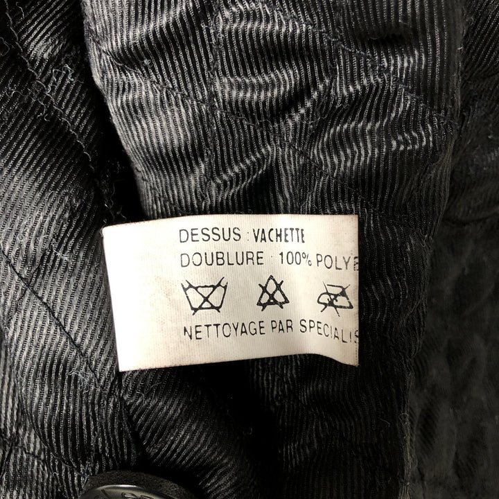 MacLean Leather Car Coat, Men's Size M Genuine Leather Cowhide black type Vintage Second Hand
