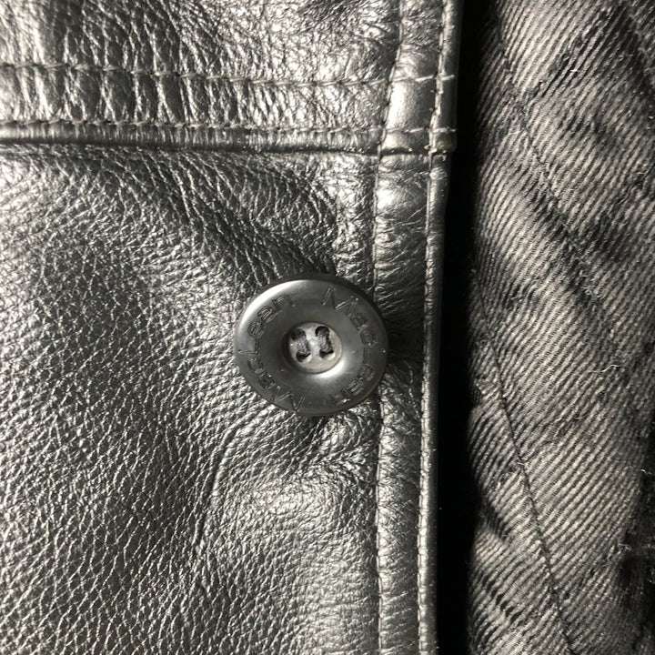 MacLean Leather Car Coat, Men's Size M Genuine Leather Cowhide black type Vintage Second Hand